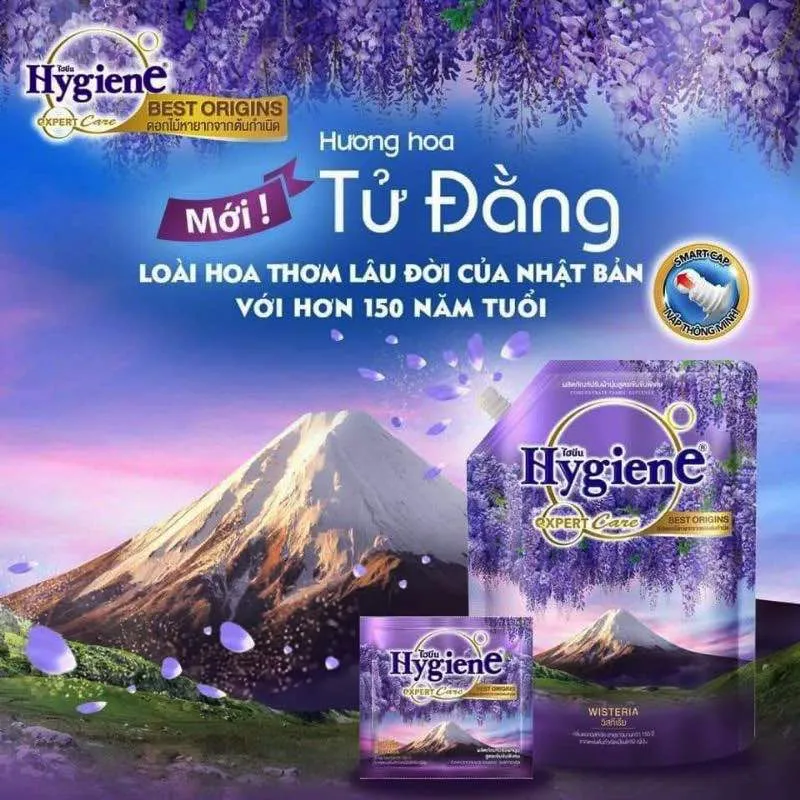 Nước Xả Vải Hygiene Thái Lan Tím Hoa Tử Đằng Expert Care Wisteria 20ml Chính Hãng Dây 12 Gói | Lazada.vn