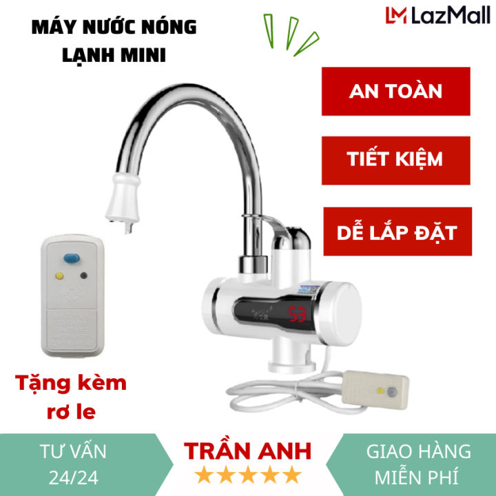 Máy Nước Nóng Lạnh Trực Tiếp Tại Vòi Công Suất 3000w, Chống Giật, Màn ...