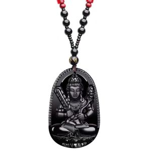 🔥推荐购买 开光十二生肖本命佛 生肖守护神 黑曜石吊坠 佛牌 苏师傅推荐 Obsidian Natal Buddha Zodiac Fortune Eight Patron Saint Pendant Mens Necklace READY STOCK