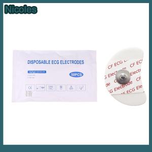[Nicoles] 50PCS Each Bag 2439 White Foam Disposable ECG Electrode Pads Patch ECG EKG Accessories For Pediatric Patient Size