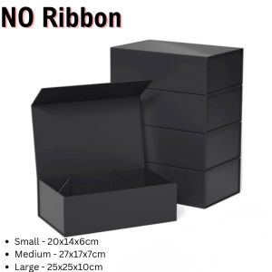Premium Magnetic Closure Gift Box with Ribbon - Premium Rigid Presentation Box for Jewelry Cosmetics ect.