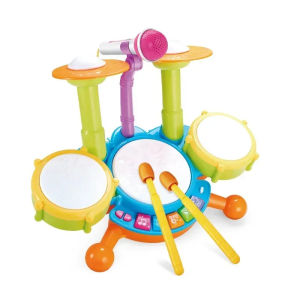 Kids Electric Drum Set Musical Instruments with Microphone Drum Kit Educational Learning Toys Activities Children Birthday Gifts