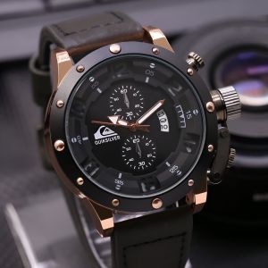 SALE !! Jam Tangan Pria QUIKSILVER Kulit DT-027 Box Ekslusive & Baterai Cadangan