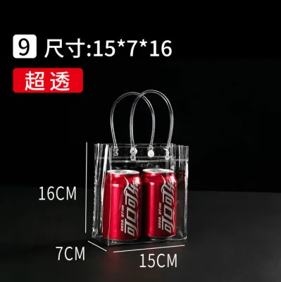23 Different Size PVC Clear Bag Transparent With Handle Plastic Tote Bag Goodie Gift Bag