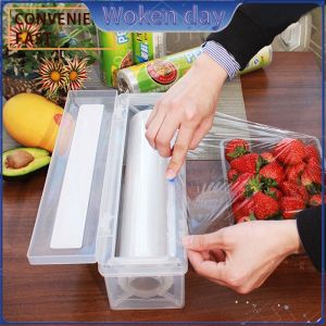 （spots）32CM cling film dispenser with sliding cutter adjustable cling film cutter cling film storage box