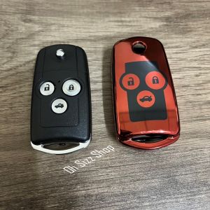 เคสกุญแจรีโมทรถ HONDA Civic FB Folding Key พับข้าง (TPU Key Cover with PC Push button Guard) Honda Key Sets Model Accord G8 Civic FB City 2012-2014 Folding Key พับข้าง 2 และ 3 ปุ่ม Protective Key Case