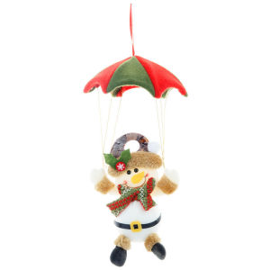 Christmas Ornaments Skydiving Santa Claus Doll Hanging Ornament Craft Gifts Parachute Snowman Window Decoration