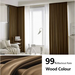 Blackout Curtain Modern Design for Bedroom Living Room Office Makapal 100% Blackout Fabric Curtain