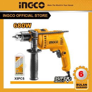 Mesin Bor 13mm Impact Drill ID6800CG INGCO Tangan Beton Tembok Listrik