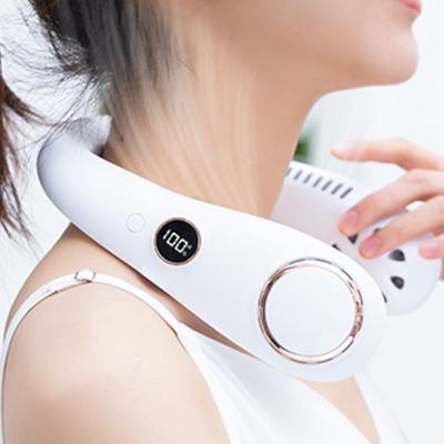 Quạt Đeo Cổ Mẩu Mới 2023 có màng hình led hiểm thị pin sạc USB .Có 4 màu để lựa chọn