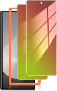 LYWHL 2-Pack Samsung Galaxy Z Fold 7 Privacy Screen Protector Gradient Colorful Tempered Glass Front Screen Protector for Z Fold 7 with Alignment Frame Anti Blue Light Bubble Free Sensitive Touch