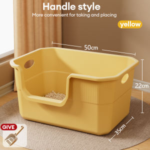 Cat Litter Box Portable Deep Loo Large Space Bedpan Open Top Pet Litter Tray