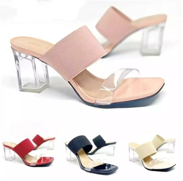AYSAN shoes Sandal High Heel Karet Jelly Hak Kaca Wanita cm