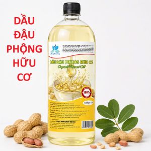 DẦU LẠC - DẦU ĐẬU PHỘNG Hữu cơ chai 1 Lít cho món ăn giòn hơn thơm hơn an toàn cho sức khỏe