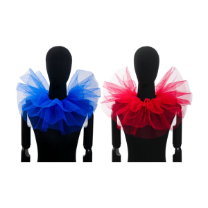 Victorian Ruffled Jabot Collar Multilayered Elizabethan Tulle Collar for ComicCons and Special Occasion Cosplay Neckwear