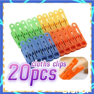 (20 PCS) Colorful Drying Clip Plastic Clothespins Plastic Clothes Clip Light Duty Pegs Laundry Hanging Pin Cloth Peg