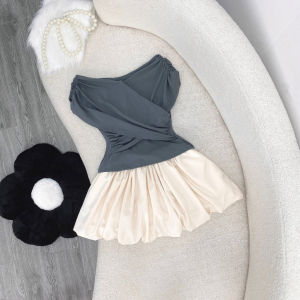 Đồ Bộ Bigsize Nữ Gồm Áo Trễ Vai Kèm Chân Váy Bí Tôn Dáng Vải Mềm Mịn Cho Nàng Chubby SET920