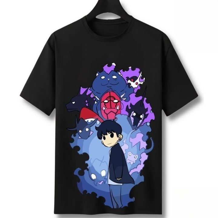 Hot sales Kaos Distro Solo Leveling Premium - Baju Atasan Sablon Pria Wanita Warna Hitam Putih Ukuran keren S-5XL