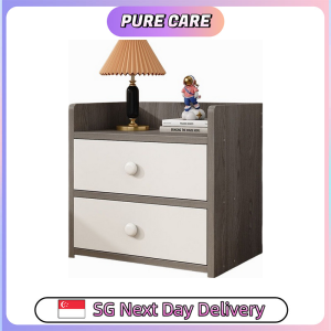 【Pure Care】 Modern Storage Bedside Table Bedroom Side Cabinet w Drawers Minimalist Stylish