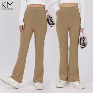KM Muslimah High Waist Elastic Mini Bootcut Pants [P4404]