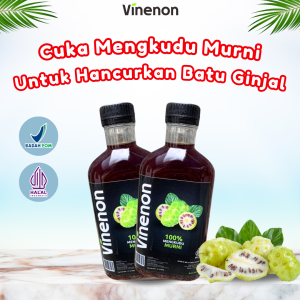 VINENON Cuka Mengkudu Asli | Obat Hancurkan Batu Ginjal | Melancarkan Purin Dalam Tubuh | Mengurangi Asam Urat | BPOM HALAL
