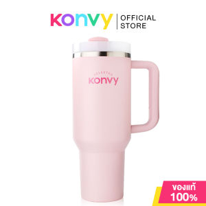 Konvy Insulated Tumbler คอนวี่ แก้วน้ำเก็บอุณหภูมิ (Pink/White)
