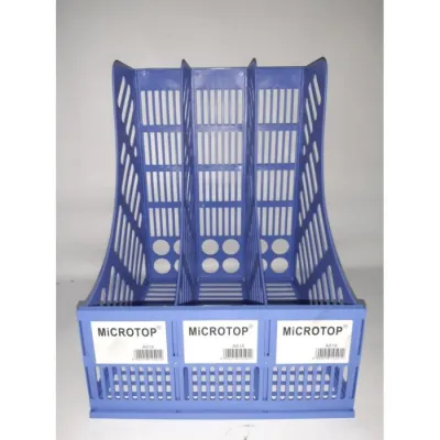 BOS Box File Plastik 3susun/Box Keranjang/Dokumen/Book Organizer/Rak - Hitam