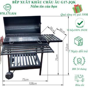 Bếp nướng than hoa ngoài trời BarrelG17 - JQK có nắp đậy Z17 Niềm tin của bạn