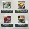 ELIANWARE Soap Dispenser box with Sponge 2 in 1 Kitchen Dishwasher Pump Dispenser Press Bekas Sabun Cuci Pinggan E-1102. 