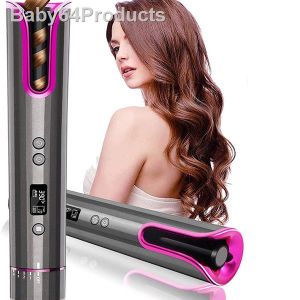 GLANXI Hair curler Rechargeable wireless curler Automatic fast heating curler Shaping tool adjustable temperature LCD automatic curling iron