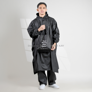Jas Hujan XAV Ponco Kelelawar Jumbo Dewasa Pria Wanita Bahan  PVC Tebal Elastis Kuat Anti Rembes