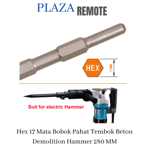 Hex 17 Mata Bobok Pahat Tembok Beton HEX 17 280 MM DAN 400 MM LANCIP