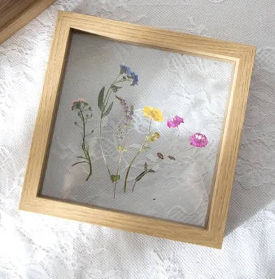 SG Stock Double Sided Glass Frame Wooden Frame Shadow Box For Plant Dry Flower Specimen Display Valentines Day Gift Wall Decoration