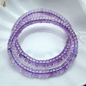 Collection Ceiling Grade Lavender Amethyst Abacus Rondelle Bracelet