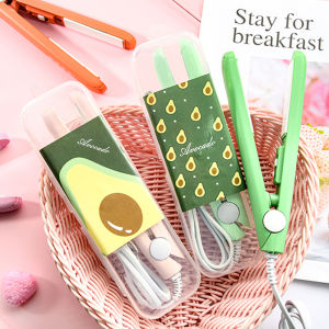 Hair Straightener Curler Foldable Hair Dryer Portable Cartoon Mini Straightening Styling Tools Home Travel Curler Pelurus Rambut