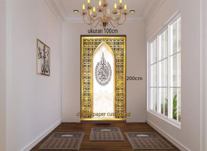 wallbanner wallpaper-banner Dekorasi Musholla - Mihrab Dekorasi dinding ruang Musholla Rumah Kantor dll - Dinding Murah Dekorasi
