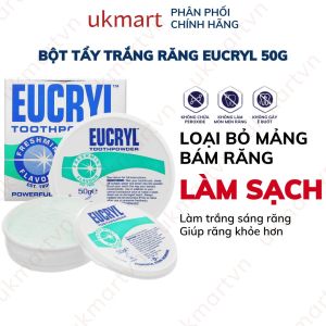 Kem Đánh Răng Eucryl 62g Bột Tẩy Trắng Răng Eucryl 50g Giúp Sạch Miệng Trắng Răng Hơi Thở Thơm Mát