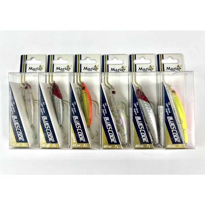Leurre Coulant Maria Blues Code Type C 60 - 7g - 60mm - Couleur L14C - Pour Bar
