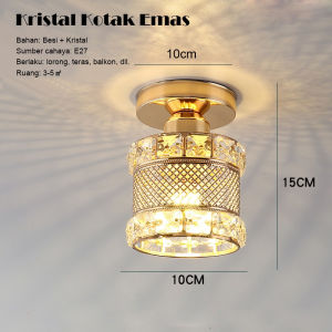 Lampu Hias Gantung Ruang Tamu Minimalis Plafon Crystal Ceiling Lamp Lampu langit-langit Kristal