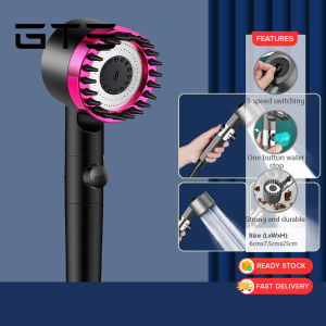 GTE 4 In 1 Massagable High Pressure Shower Head With Filter Shower Head High Pressure 3 Mode Water Saving Removable Handheld Rain Shower - Fulfilled By GTE SHOP