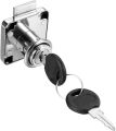 4 Pack Cabinet Drawer Locks with Keys, Keyed Alike Furniture Locker Lock, 3/4" 20mm Cylinder Cam Drawer Locks Chrome-Finish Zinc Alloy, Security cam Drawer Lock for Wardrobe Dresser Mailbox. 