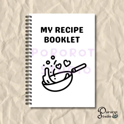 Recipe Booklet A5 Sangkap tracker log spiral Tracker Log notebook planner pocket Spring Book | pororot studio
