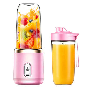 【Fast Shipping】 Portable Blender Bottle with 6 Blades Rechargeable 400ml Juice Maker for Home and Sports Use Multi-Function Food Processor