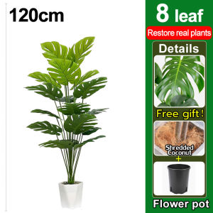 【Send stones and flower pots】🌿Artificial plants Big size 99%Simulation 120-160cmMultiple styles and sizes Garden indoor Home Decoratio No need to take care For indoor house home wedding office decoration Tropical monstera