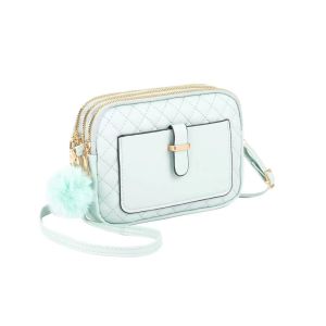 กระเป๋าสตางค์สะพายได้ กระเป๋าสะพายข้างสำหรับผู็หญิง 3 ซิป จุของได้เยอะ (GC-304)