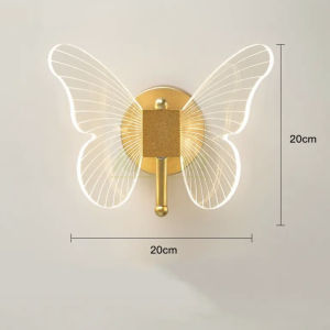 Modern Transparent Butterfly Lights LED  Wall Lamp Bedside Corridor Staircase Lamp Lustre Home Decor Sconce