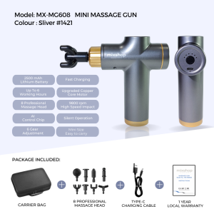 mixshop Massage Gun Mini Massage Gun Fascia Gun 2500mAh Battery Premium quality.