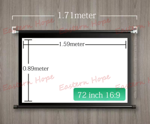 Projector Screen Curtain Roll type Projection screen Manual Pull Up Pull Down White Screen