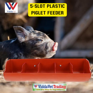 Viddavet Plastic piglet feeder 5 holes Heavy duty piglet feeder pig feeder piglet feeder milk feeder for piglet stainles