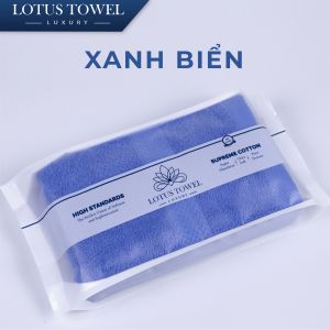 Khăn Tắm Gội Lau Mặt Châu Âu LOTUS 100% Cotton Mềm Mịn Thấm Hút Không Phai Màu